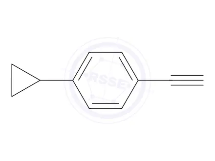 Chemical structure of 4-Cyclopropylphenylacetylene