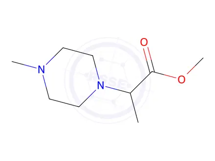 Chemical structure of 1-Piperazineaceticacid,-alpha-,4-dimethyl-,methylester(9CI)