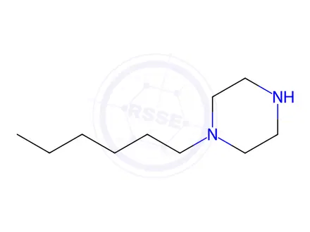 Chemical structure of 1-(1-Hexyl)-piperazine