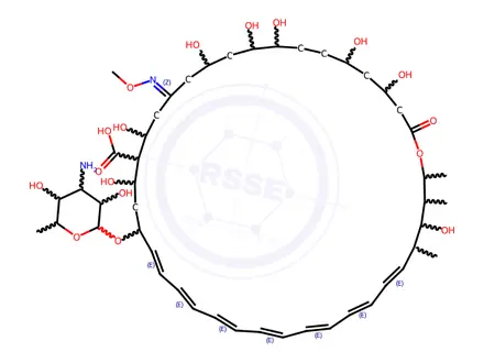 Chemical structure of amphotericin B O-methyloxime