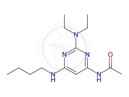 Chemical structure of N-(6-(Butylamino)-2-(diethylamino)pyrimidin-4-yl)acetamide