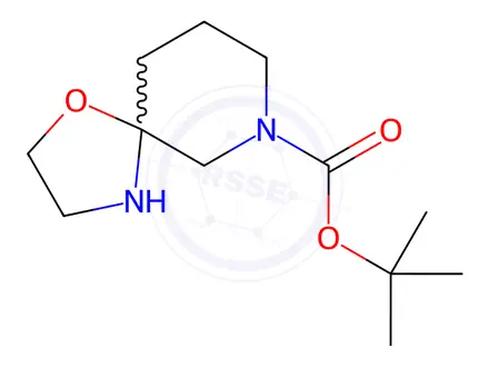Chemical structure of 1-Oxa-4,7-diazaspiro[4.5]decane-7-carboxylic acid, 1,1-dimethylethyl ester