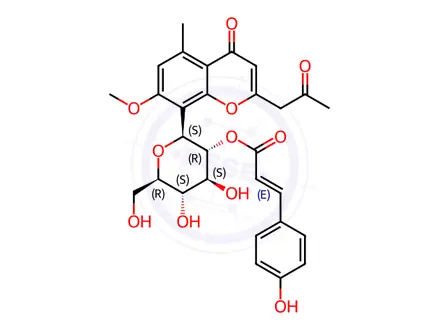 Chemical structure of O-Methylaloeresin A, 7-