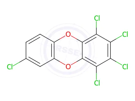 Chemical structure of 1,2,3,4,7-Pentachlorodibenzo-p-dioxin