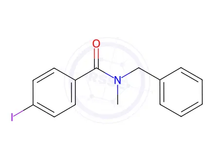 Chemical structure of N-benzyl-4-iodo-N-methylbenzamide