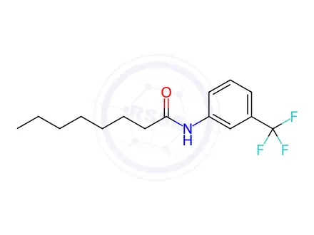Chemical structure of Octanamide, N-[3-(trifluoromethyl)phenyl]-