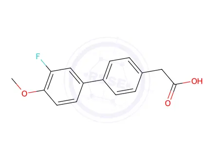 Chemical structure of 4-(3-Fluoro-4-methoxyphenyl)phenylacetic acid