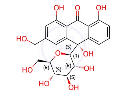 Chemical structure of 10-Hydroxyaloin B