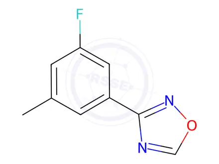 Chemical structure of 1,2,4-Oxadiazole, 3-(3-fluoro-5-methylphenyl)-