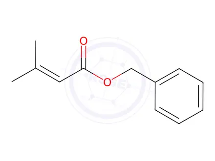 Chemical structure of benzyl 3-methyl-2-butenoate