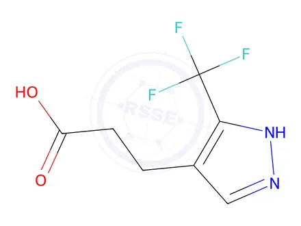 Chemical structure of 3-(3-(trifluoromethyl)-1h-pyrazol-4-yl)propanoic acid