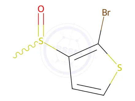 Chemical structure of 2-bromo-3-(methylsulfinyl)thiophene