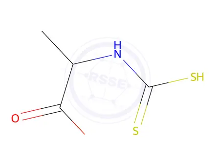 Chemical structure of Alanine, N-(dithiocarboxy)-(9CI)