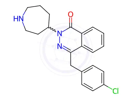 Chemical structure of Azelastine Hydrochloride Impurity 12 (N-Desmethyl Azelastine)