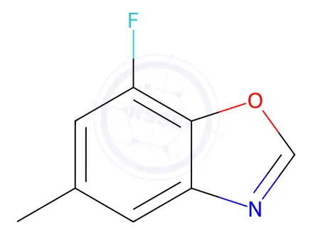 Chemical structure of 7-Fluoro-5-methyl-1,3-benzoxazole