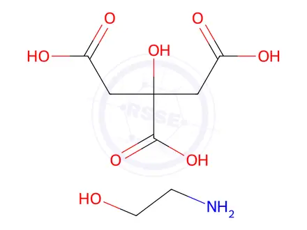 Chemical structure of 1,2,3-Propanetricarboxylic acid, 2-hydroxy-, reaction products with ethanolamine