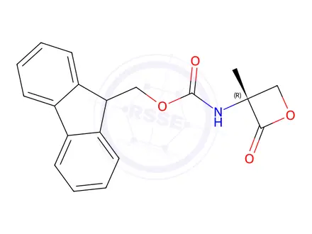 Chemical structure of Fmoc-α-Me-D-Ser-lactone