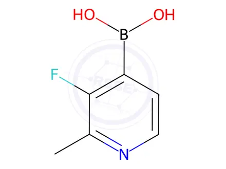 Chemical structure of 3-Fluoro-2-methylpyridin-4-yl Boronic Acid