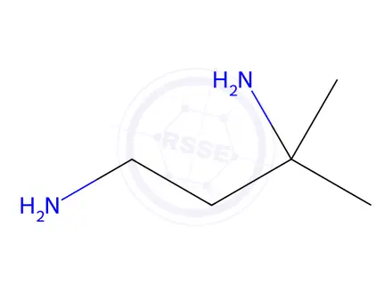 Chemical structure of 3-methylbutane-1,3-diamine dihydrochloride