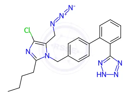 Chemical structure of Losartan azide Impurity