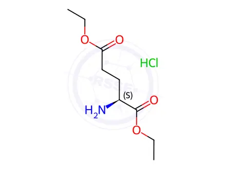 Chemical structure of L-Glutamic acid diethyl ester hydrochloride;
