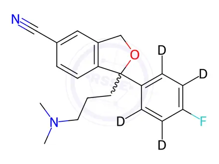 Chemical structure of Citalopram D4