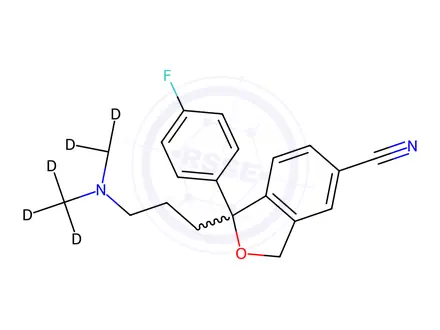 Chemical structure of Citalopram-[D6]