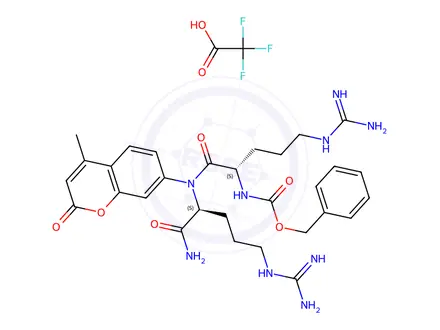 Chemical structure of Z-Arg-Arg-AMC