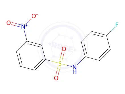 Chemical structure of Benzenesulfonamide, N-(4-fluorophenyl)-3-nitro-