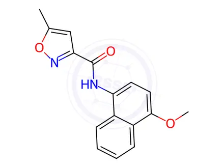 Chemical structure of N-(4-Methoxynaphthalen-1-yl)-5-methylisoxazole-3-carboxamide