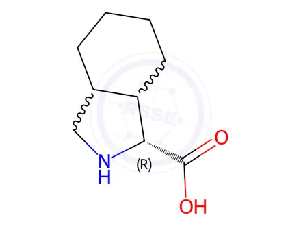 Chemical structure of (1R)-Octahydro-1H-isoindole-1-carboxylic acid