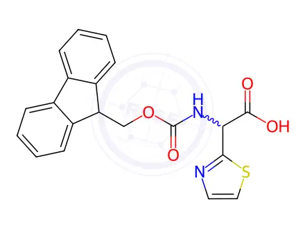 Chemical structure of Fmoc-DL-(2-thiazoyl)glycine