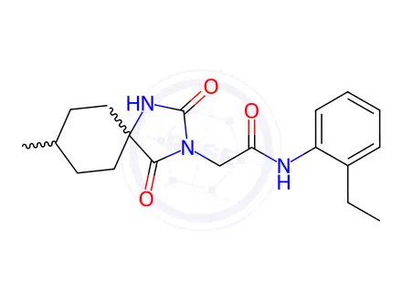 Chemical structure of n-(2-Ethylphenyl)-2-(8-methyl-2,4-dioxo-1,3-diazaspiro[4.5]decan-3-yl)acetamide