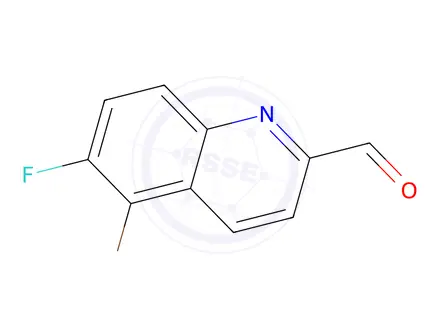 Chemical structure of 5-Bromo-6-fluoroquinoline-2-carbaldehyde
