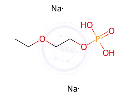 Chemical structure of 2-Ethoxyethanol 1-(Dihydrogen Phosphate) Sodium Salt (1:2)