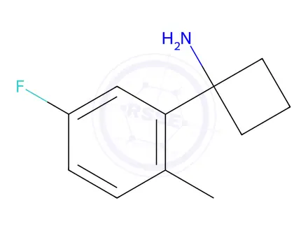 Chemical structure of 1-(5-Fluoro-2-methylphenyl)cyclobutanamine