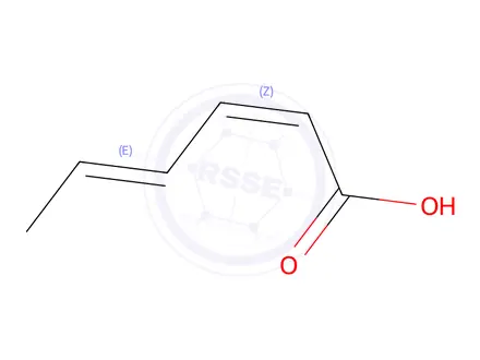 Chemical structure of cis,trans-Sorbic Acid