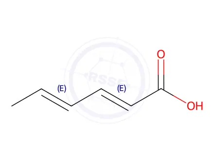 Chemical structure of Sorbic acid