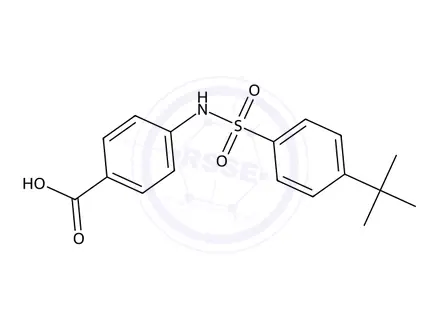Chemical structure of 4-((4-(tert-Butyl)phenyl)sulfonamido)benzoic acid