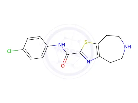 Chemical structure of N-(4-chlorophenyl)-5,6,7,8-tetrahydro-4H-thiazolo[5,4-d]azepine-2-carboxamide