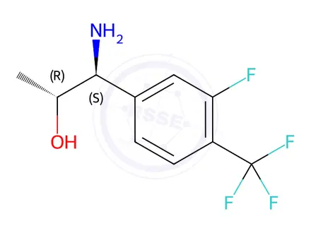 Chemical structure of (1S,2R)-1-AMINO-1-[3-FLUORO-4-(TRIFLUOROMETHYL)PHENYL]PROPAN-2-OL