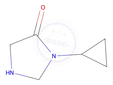 Chemical structure of 3-cyclopropylimidazolidin-4-one