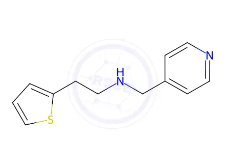 Chemical structure of N-(pyridin-4-ylmethyl)-2-(thiophen-2-yl)ethan-1-amine