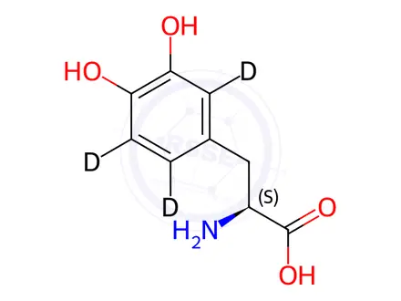 Chemical structure of Levodopa-d3 (53587-29-4)