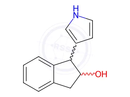 Chemical structure of 1-(1H-Pyrrol-3-yl)-2,3-dihydro-1H-inden-2-ol