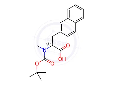 Chemical structure of N-Boc-N-methyl-3-(2-naphthyl)-L-alanine