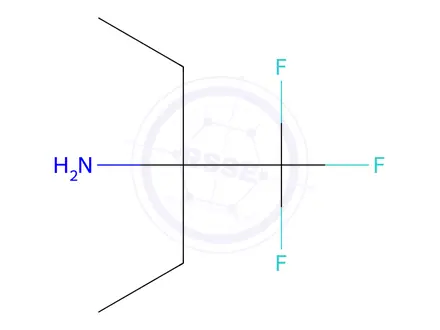 Chemical structure of 3-(trifluoromethyl)pentan-3-amine hydrochloride