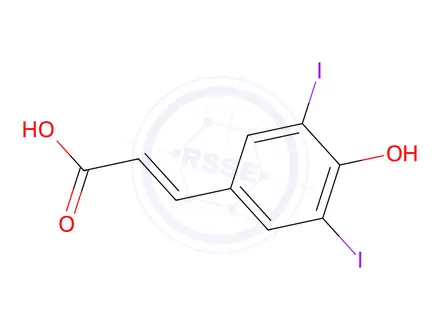 Chemical structure of 3,5-DIIODO-4-HYDROXYCINNAMIC ACID