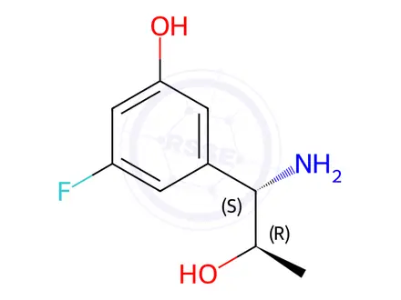 Chemical structure of 3-((1S,2R)-1-AMINO-2-HYDROXYPROPYL)-5-FLUOROPHENOL