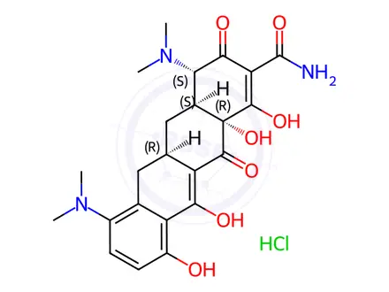 Chemical structure of Minocycline hydrochloride